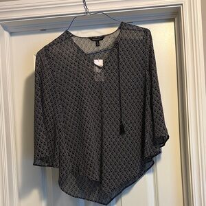 Banana Republic Monochrome Geometric Blouse